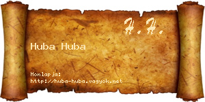 Huba Huba névjegykártya